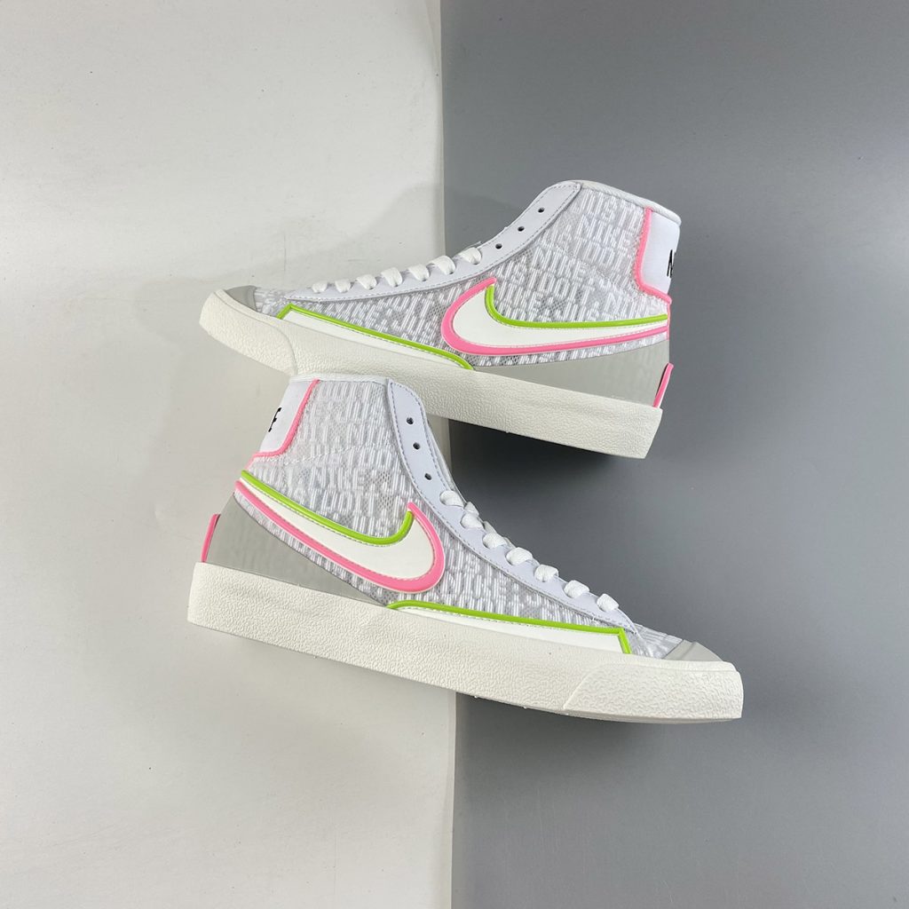 Nike Blazer Mid â77 Infinite White/Electric Green-Sunset Pulse For Sale â The Sole Line