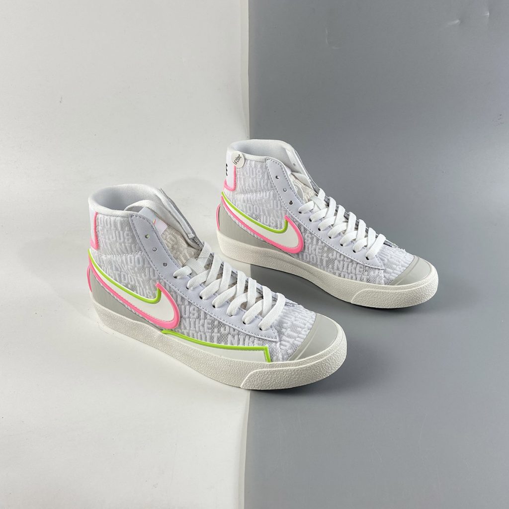 Nike Blazer Mid â77 Infinite White/Electric Green-Sunset Pulse For Sale â The Sole Line
