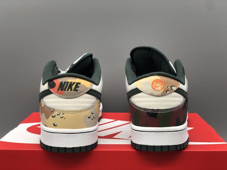 dunk low trainers sail vintage green total orange white