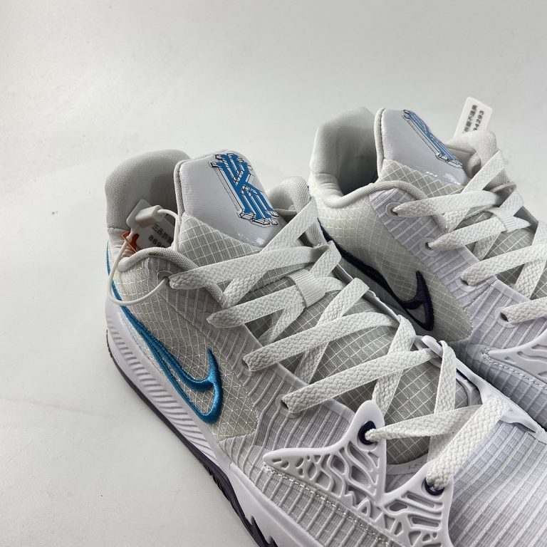 kyrie low 4 white and blue