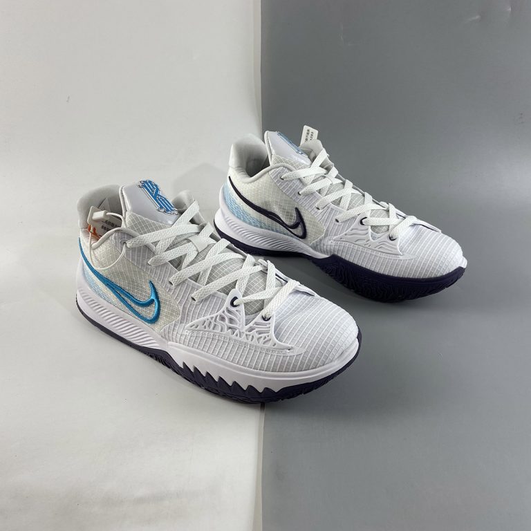 Nike Kyrie Low 4 White/Laser Blue-Dark Raisin For Sale – The Sole Line