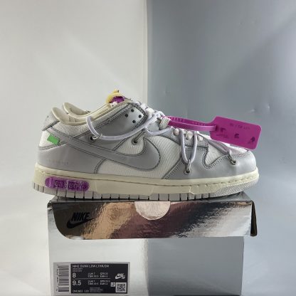 Off-White x Nike Dunk Low “03 To 50” Grey White Purple For Sale – The ...