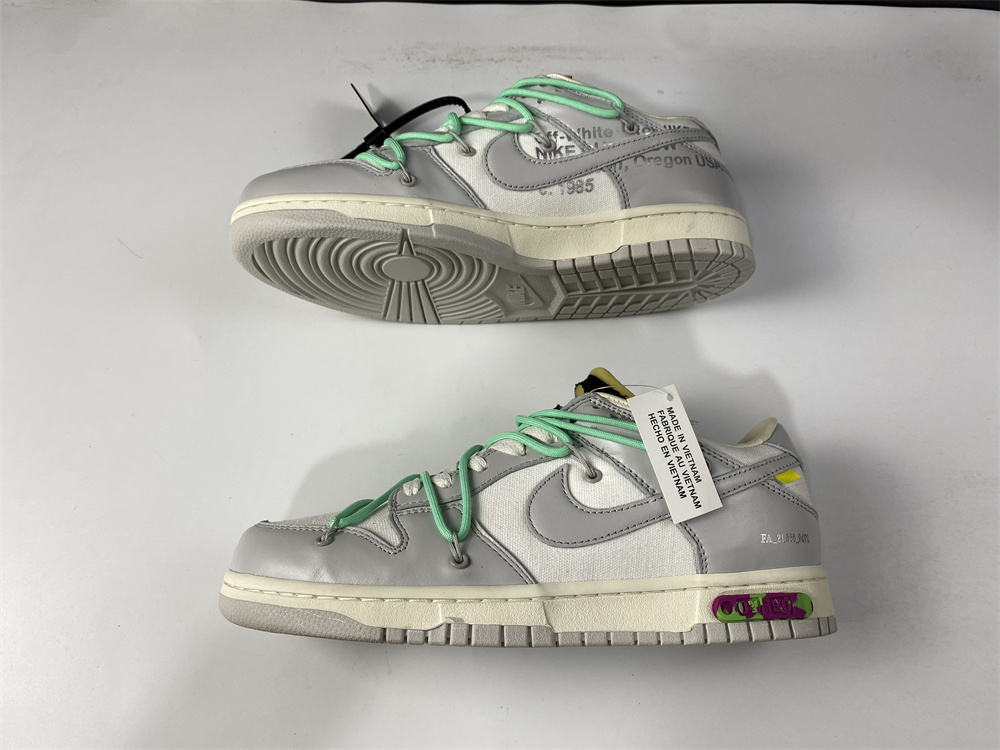 Off-White x Nike Dunk Low “4 To 50” Grey White For Sale – The Sole Line
