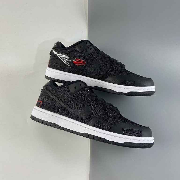 Wasted Youth x Nike SB Dunk Low Black/University Red-White For Sale â The Sole Line