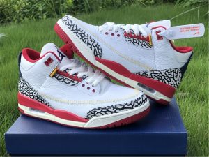 Air Jordan 3 âCardinalâ White/Light Curry-Cardinal Red-Cement Grey For Sale â The Sole Line