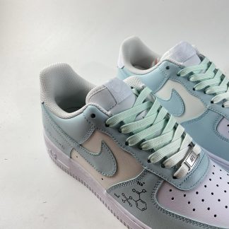 blue and white custom air force 1