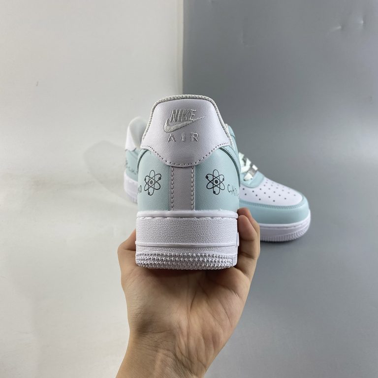 blue and white custom air force 1