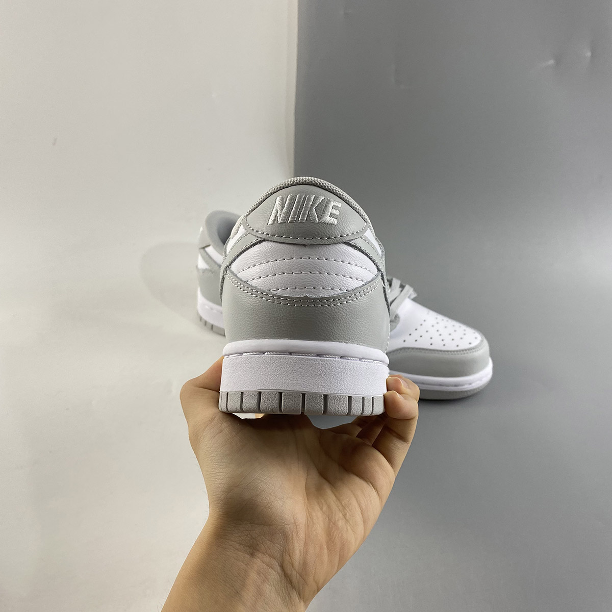nike dunk low white fog