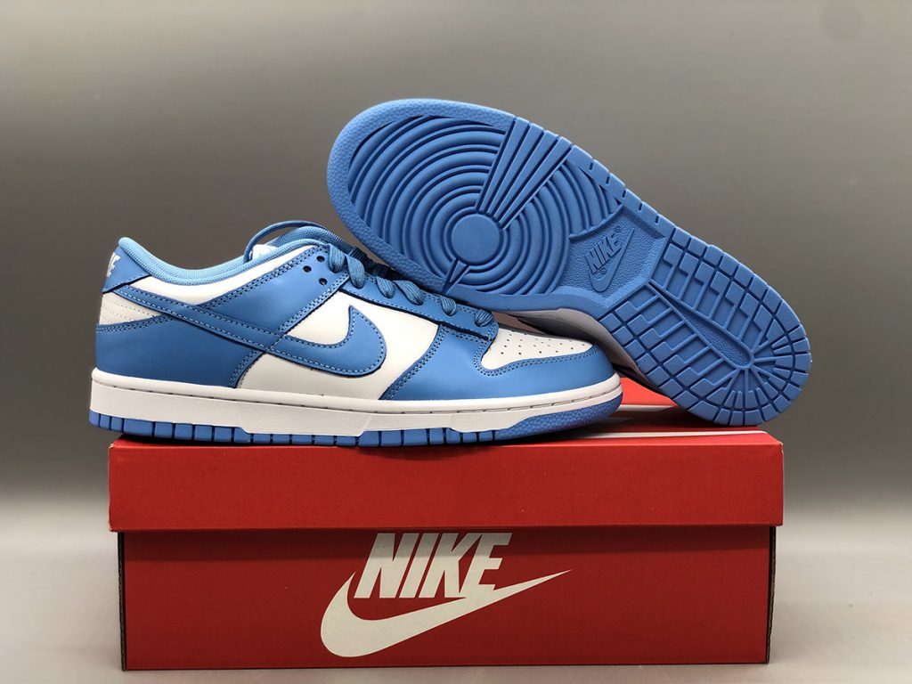 blue and white dunks womens
