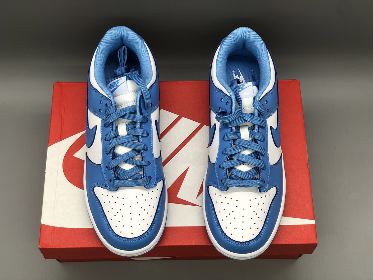 nike dunks blue white