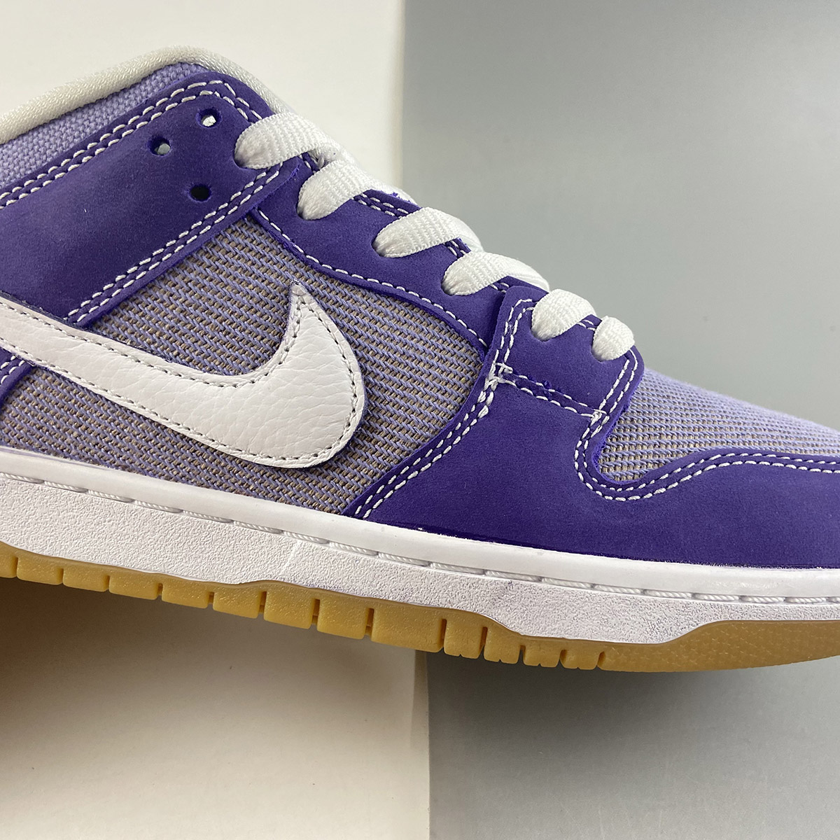nike sb dunk low unbleached purple