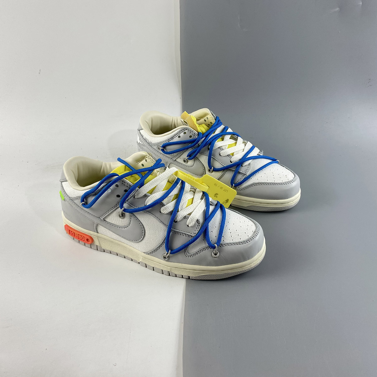 Off-White x Nike Dunk Low “10 To 50” Grey White Yellow For Sale – The ...