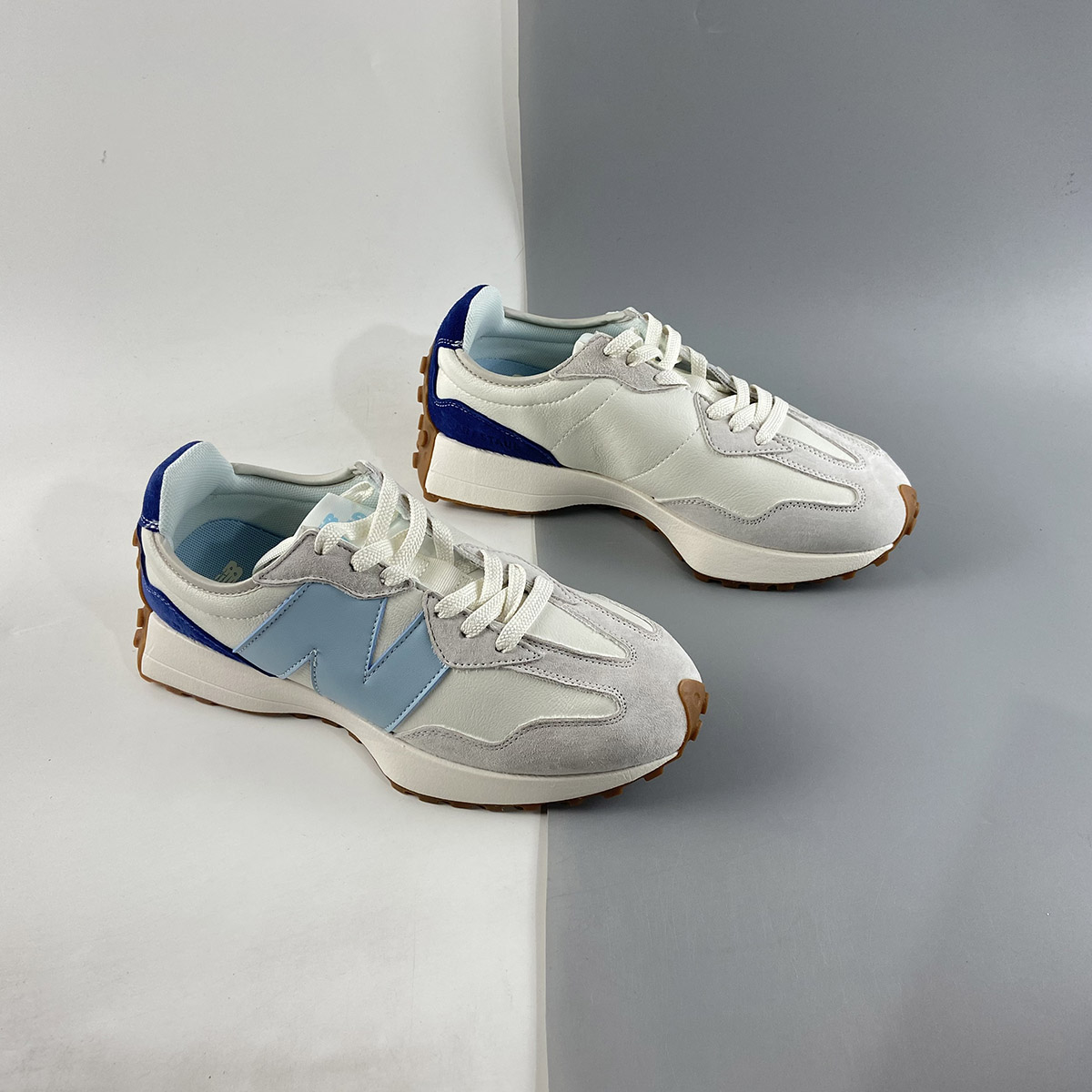 STAUD x New Balance 327 White Grey For Sale – The Sole Line