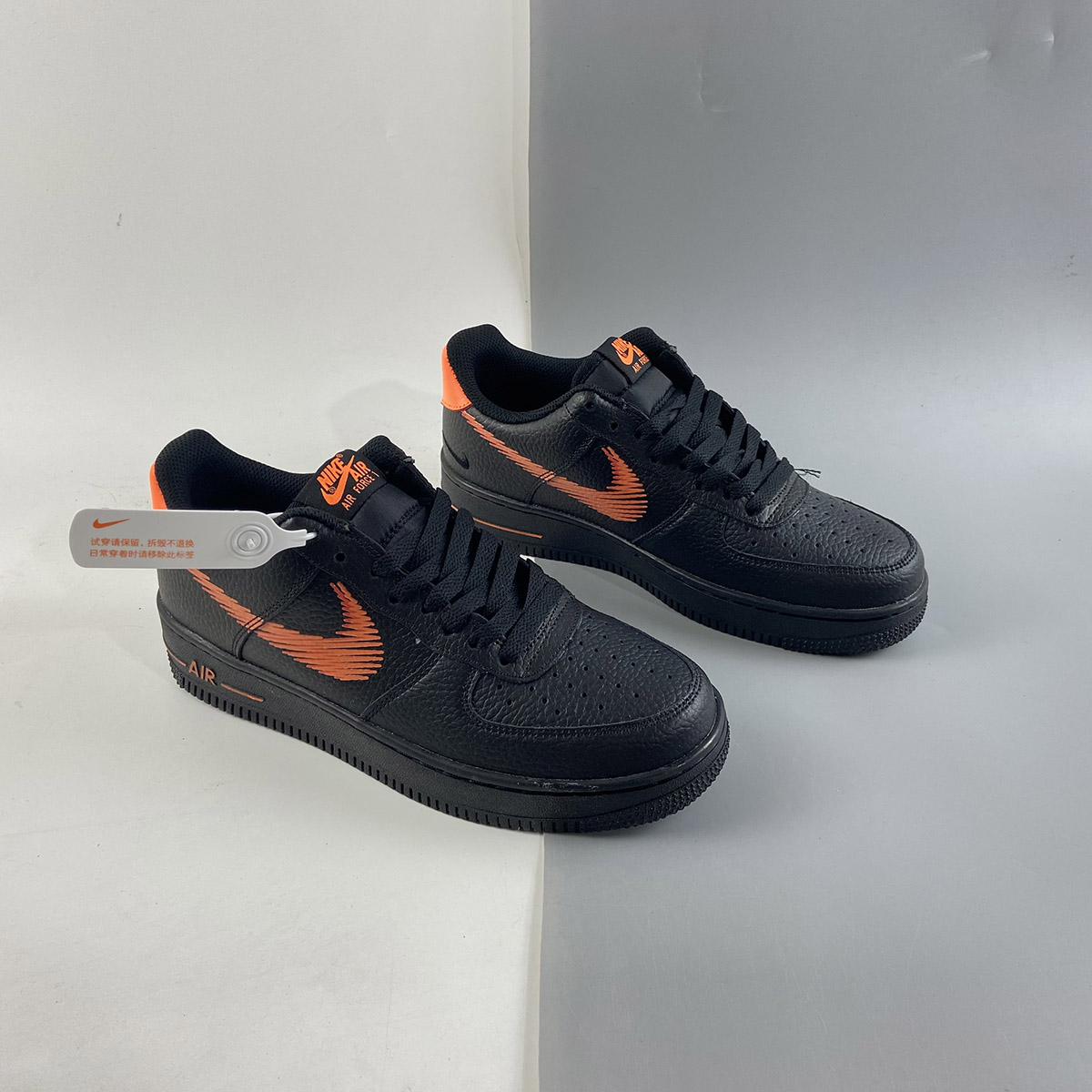 VLONE-Like-Nike-Air-Force-1-Low-Black-Orange-For-Sale-6