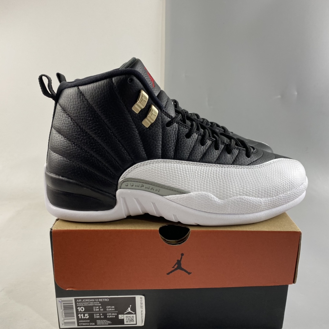 Air-Jordan-12-Playoffs-2021-Black-Varsity-Red-White-For-Sale-7