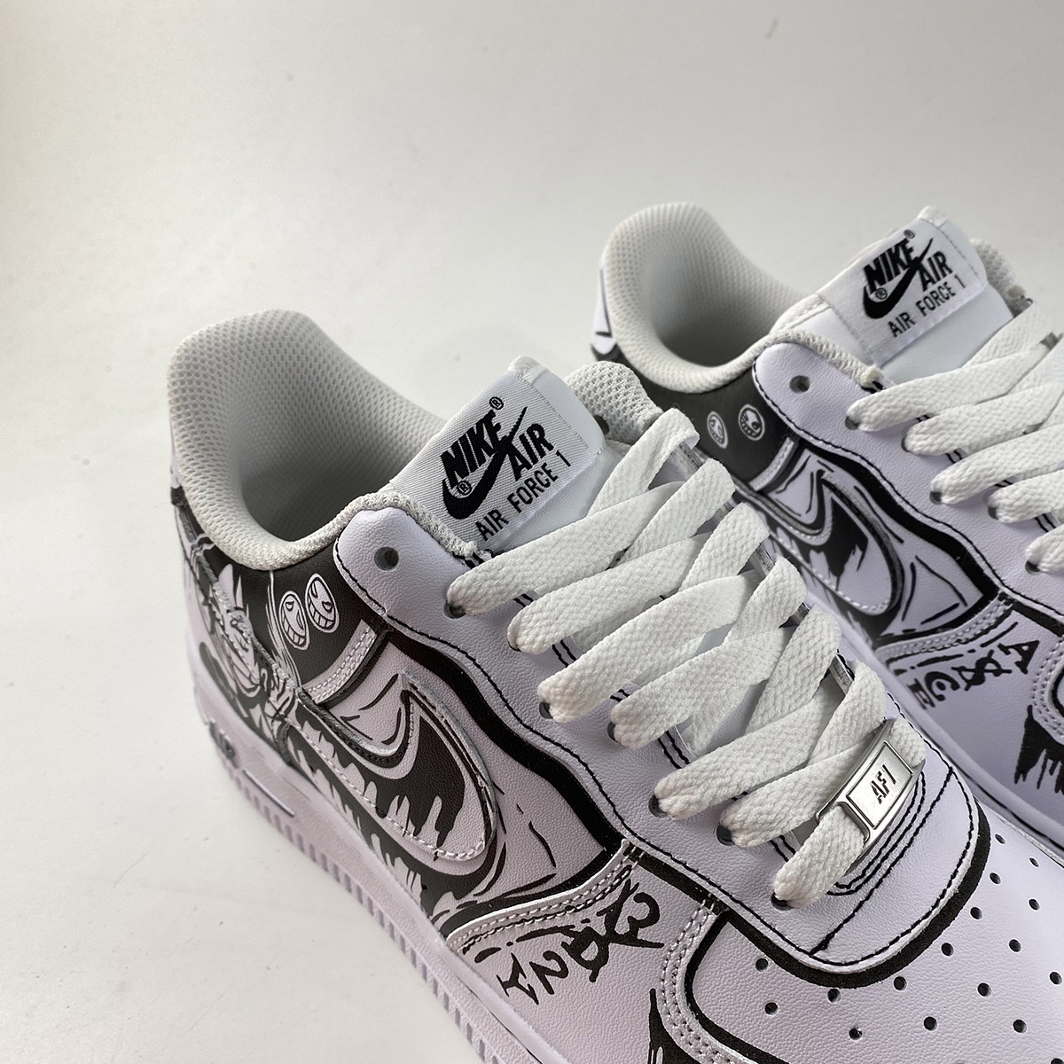 Custom-Nike-Air-Force-1-One-Piece-White-Black-For-Sale-3