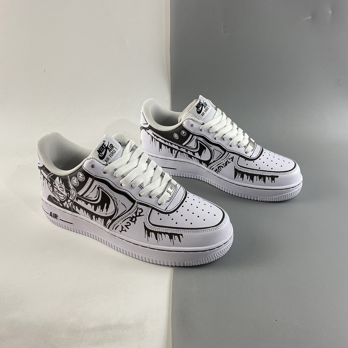 Custom-Nike-Air-Force-1-One-Piece-White-Black-For-Sale-6