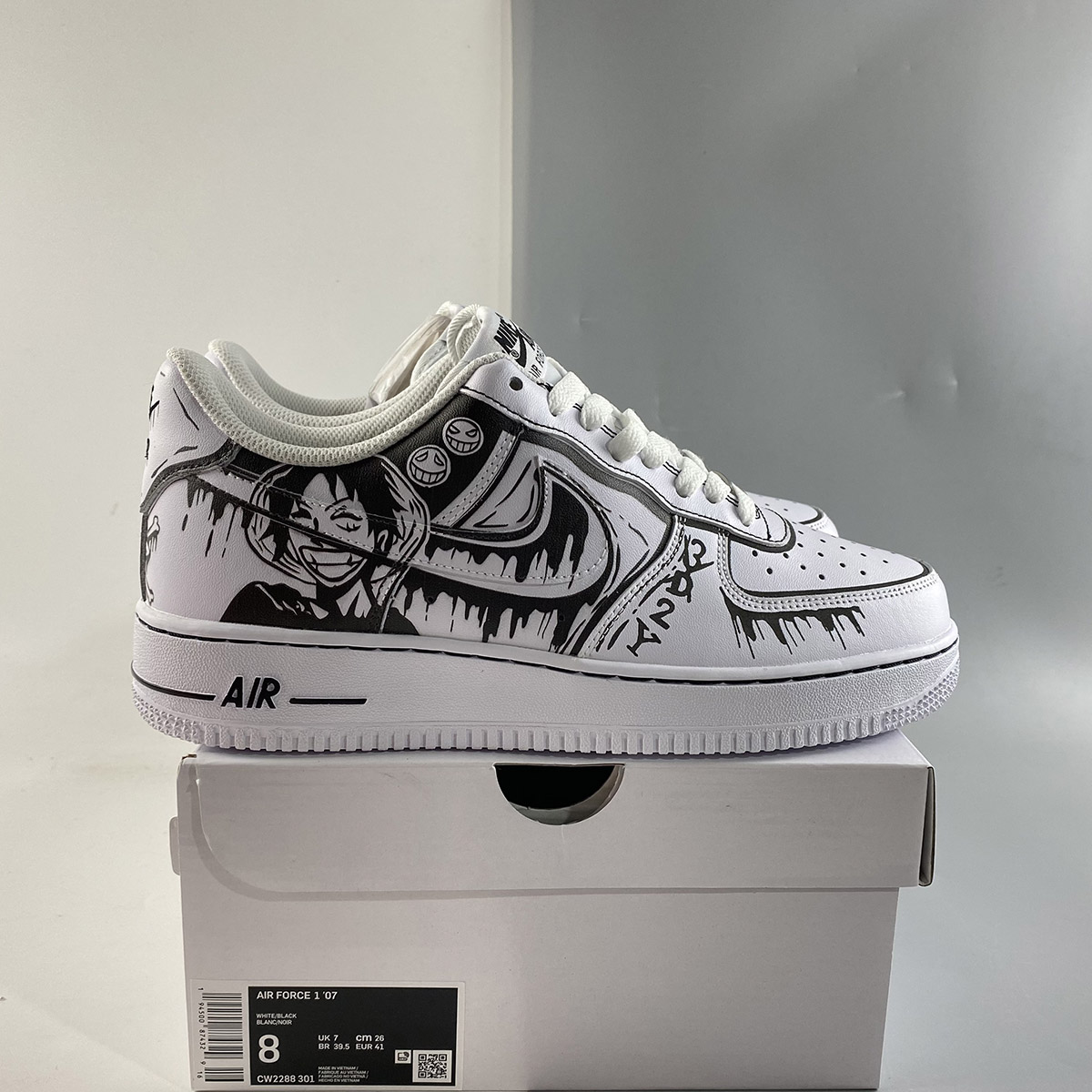 Custom-Nike-Air-Force-1-One-Piece-White-Black-For-Sale-7