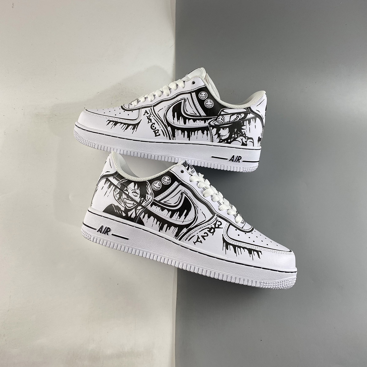 Custom-Nike-Air-Force-1-One-Piece-White-Black-For-Sale