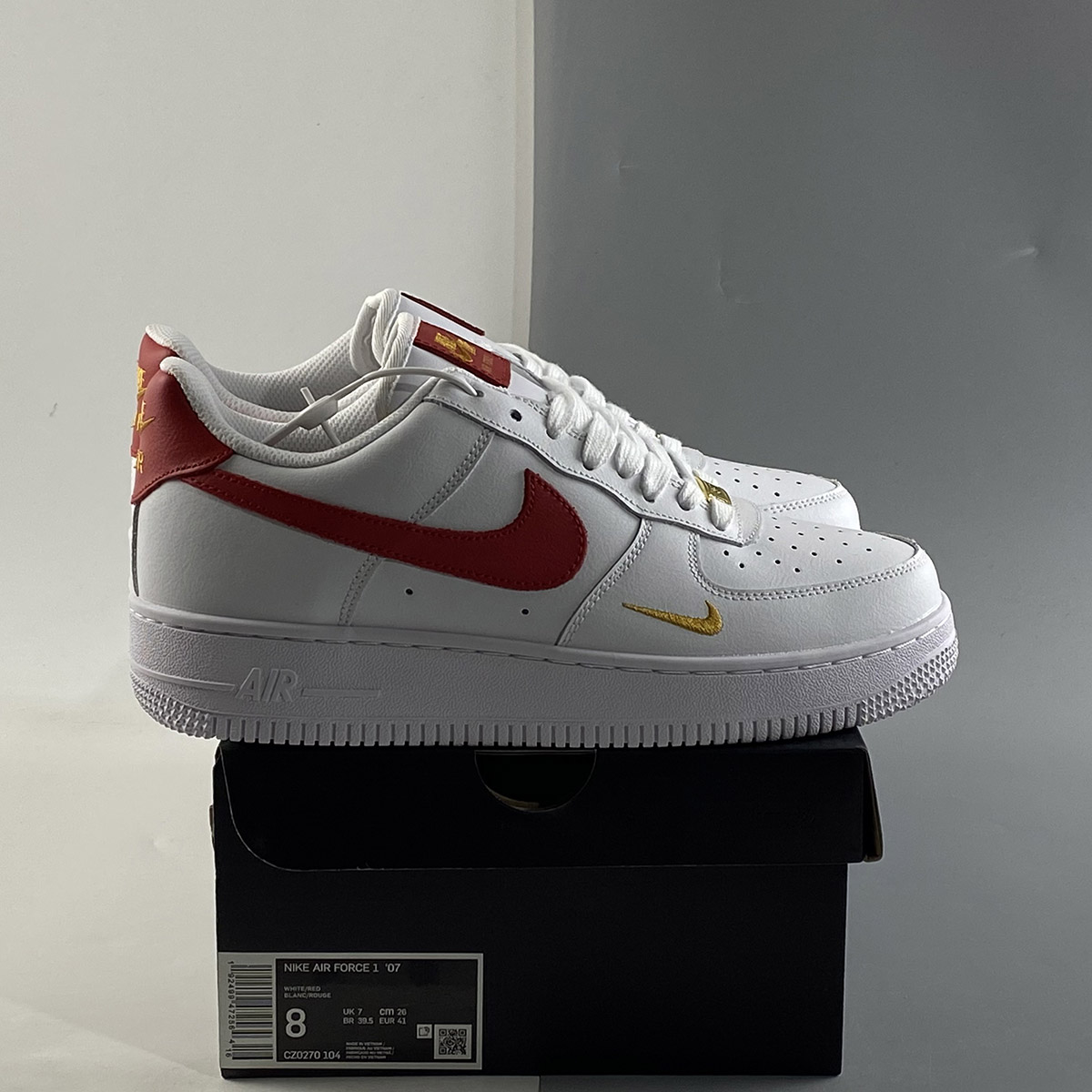 Nike-Air-Force-1-07-Essential-White-Gym-Red-For-Sale-7