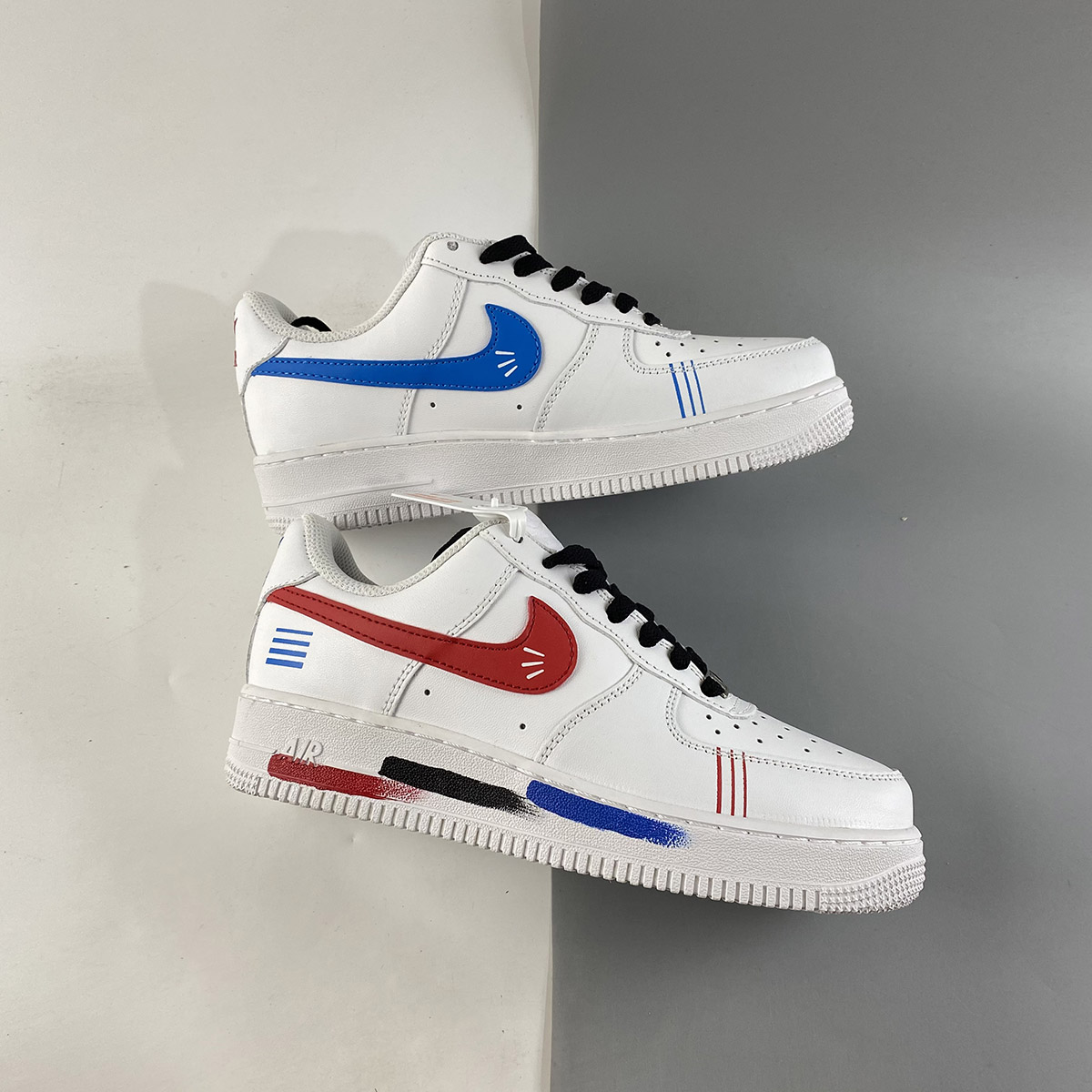 Nike-Air-Force-1-Low-DIY-White-Black-Red-For-Sale-1