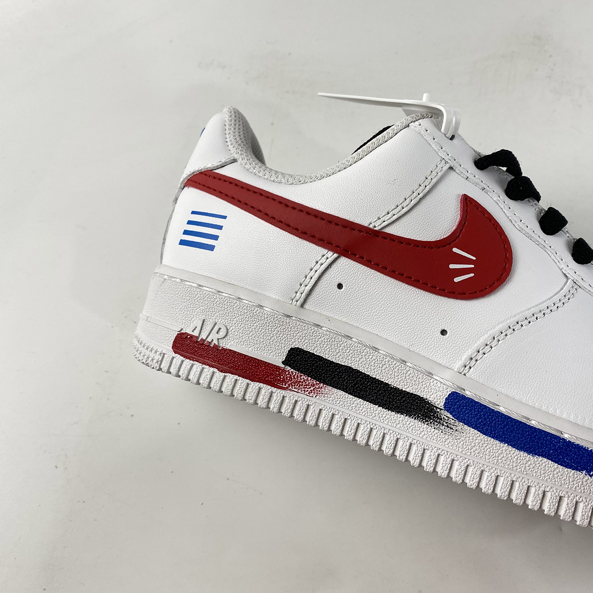 Nike-Air-Force-1-Low-DIY-White-Black-Red-For-Sale-2