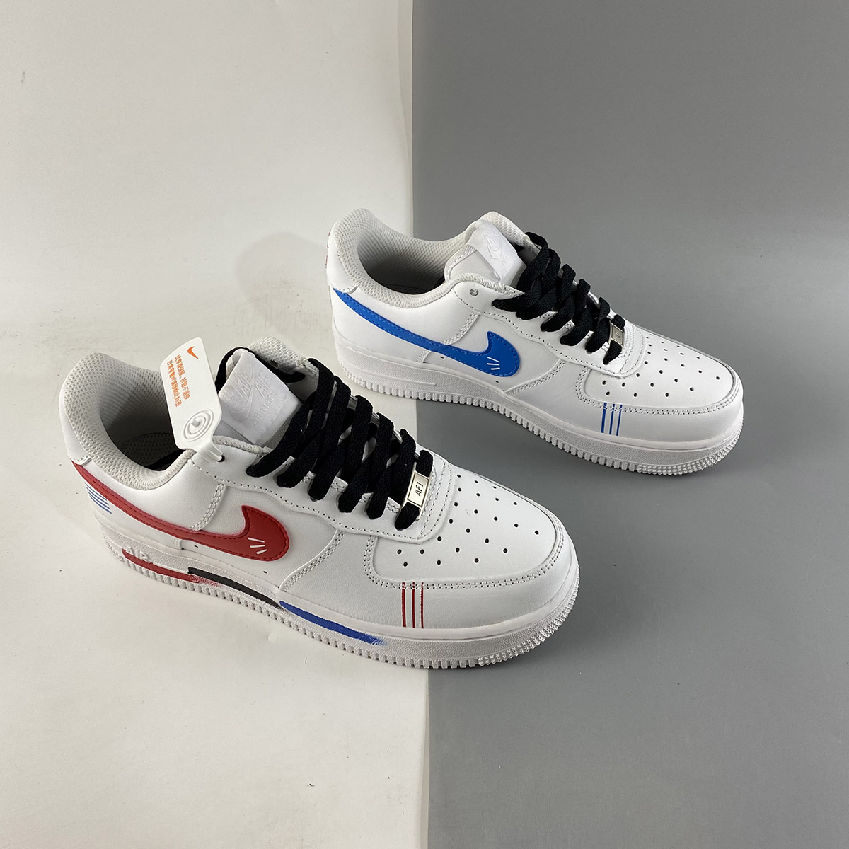 Nike-Air-Force-1-Low-DIY-White-Black-Red-For-Sale-6