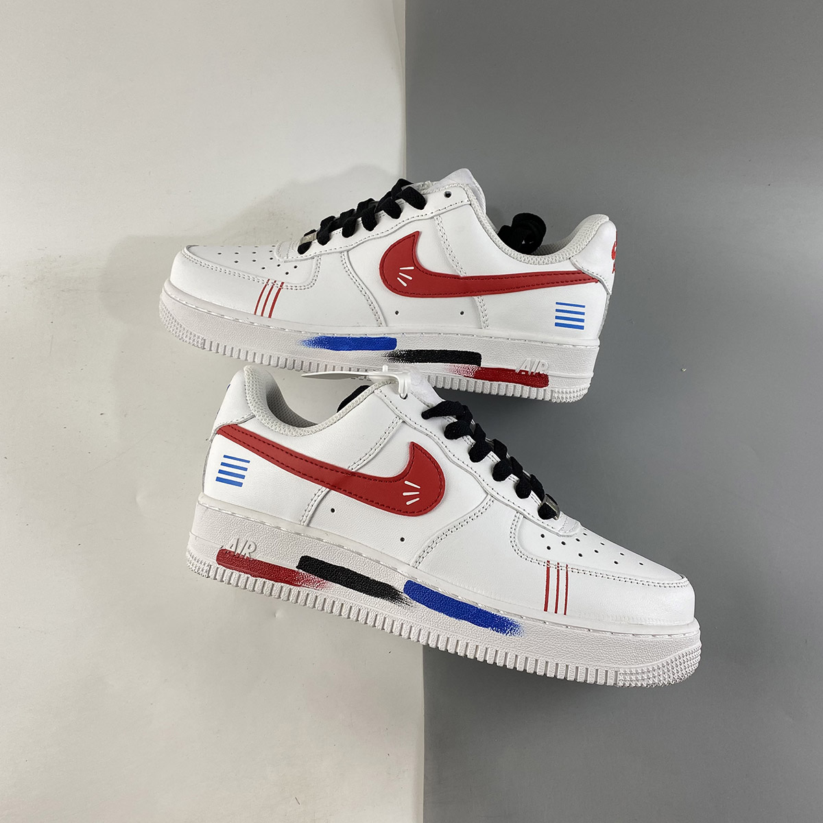 Nike-Air-Force-1-Low-DIY-White-Black-Red-For-Sale