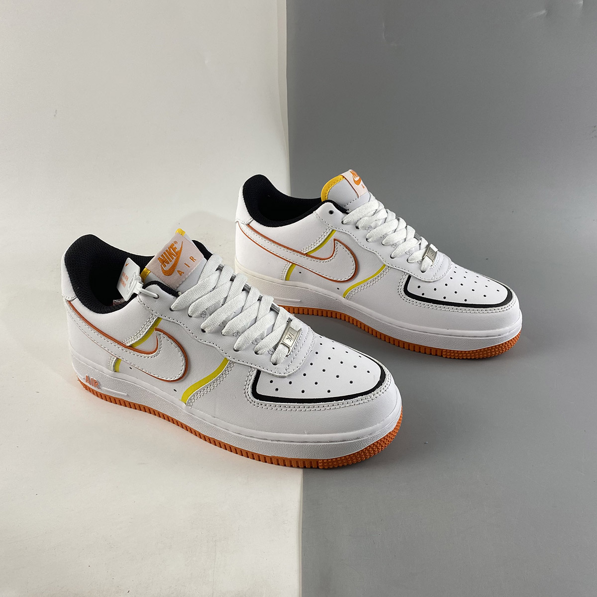 Nike-Air-Force-1-Low-DIY-White-Orange-For-Sale-6
