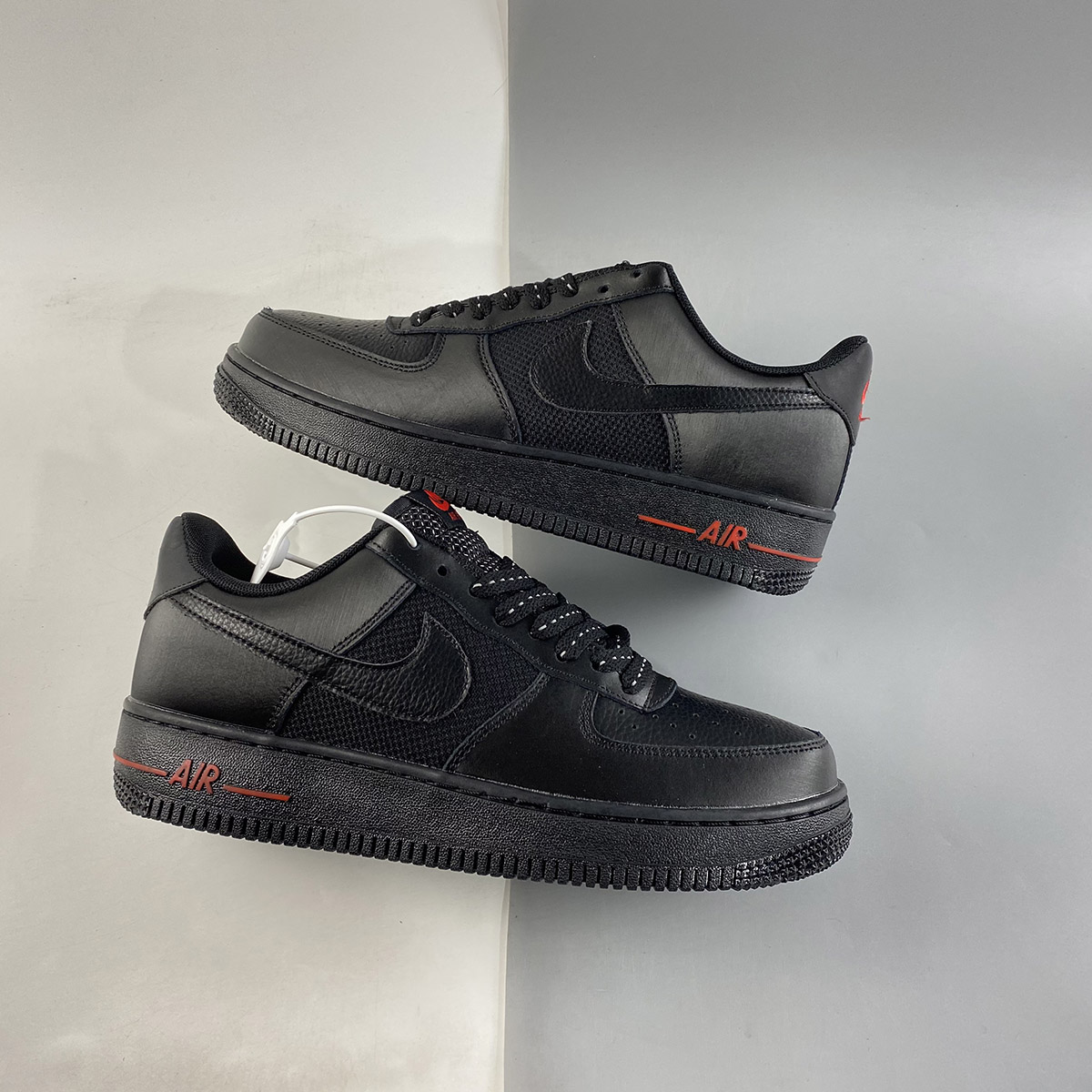 Nike-Air-Force-1-Low-Reflective-Black-Red-For-Sale