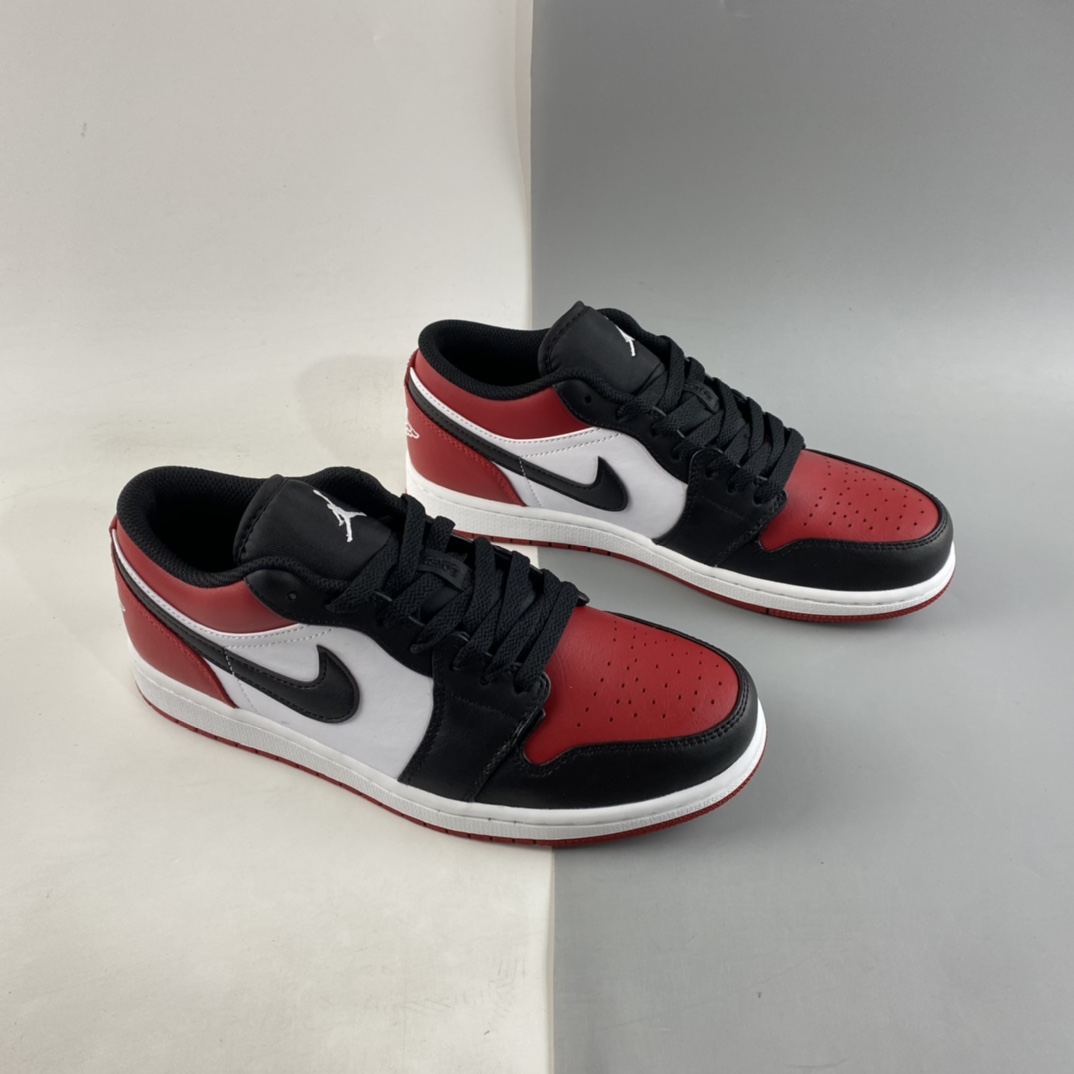 Air-Jordan-1-Low-Bred-Toe-White-Black-University-Red-For-Sale-6