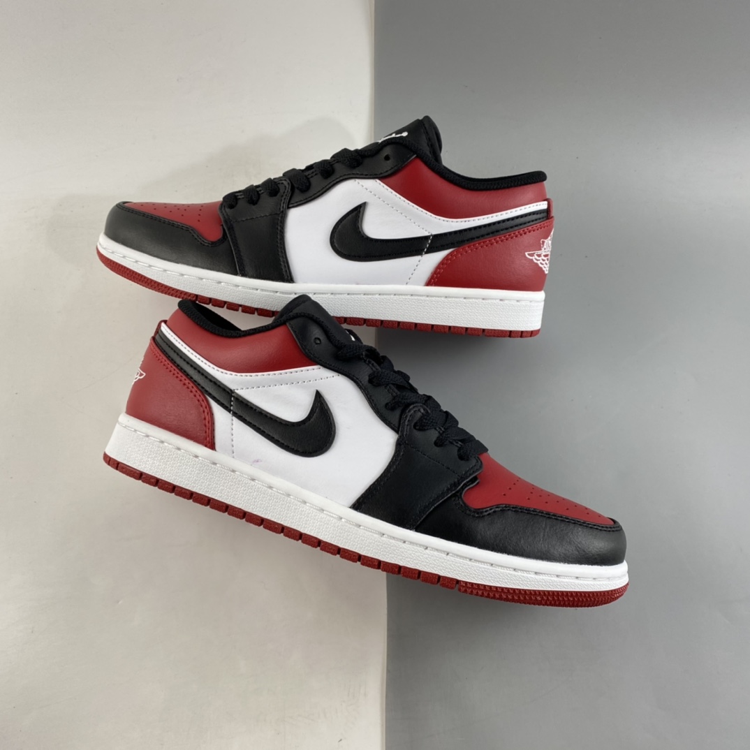 Air-Jordan-1-Low-Bred-Toe-White-Black-University-Red-For-Sale