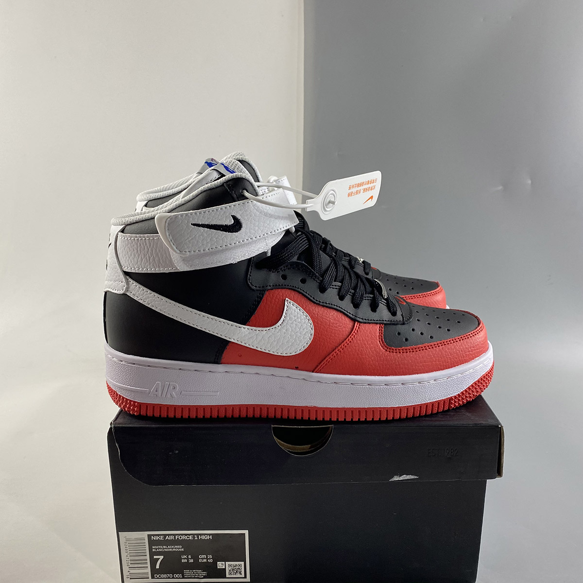 NBA-x-Nike-Air-Force-1-High-75th-Anniversary-Black-Chile-Red-White-Sail-For-Sale-7