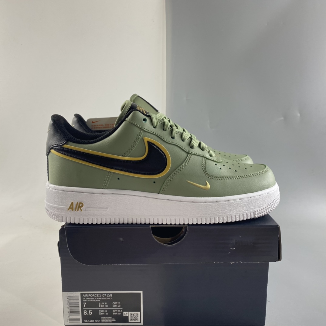 Nike-Air-Force-1-Low-Olive-Green-Black-Gold-For-Sale-7