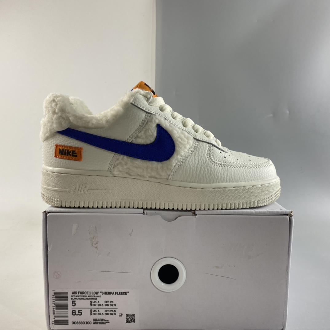 Nike-Air-Force-1-Low-Sherpa-Fleece-Sail-Coconut-Milk-Orange-Blue-For-Sale-7