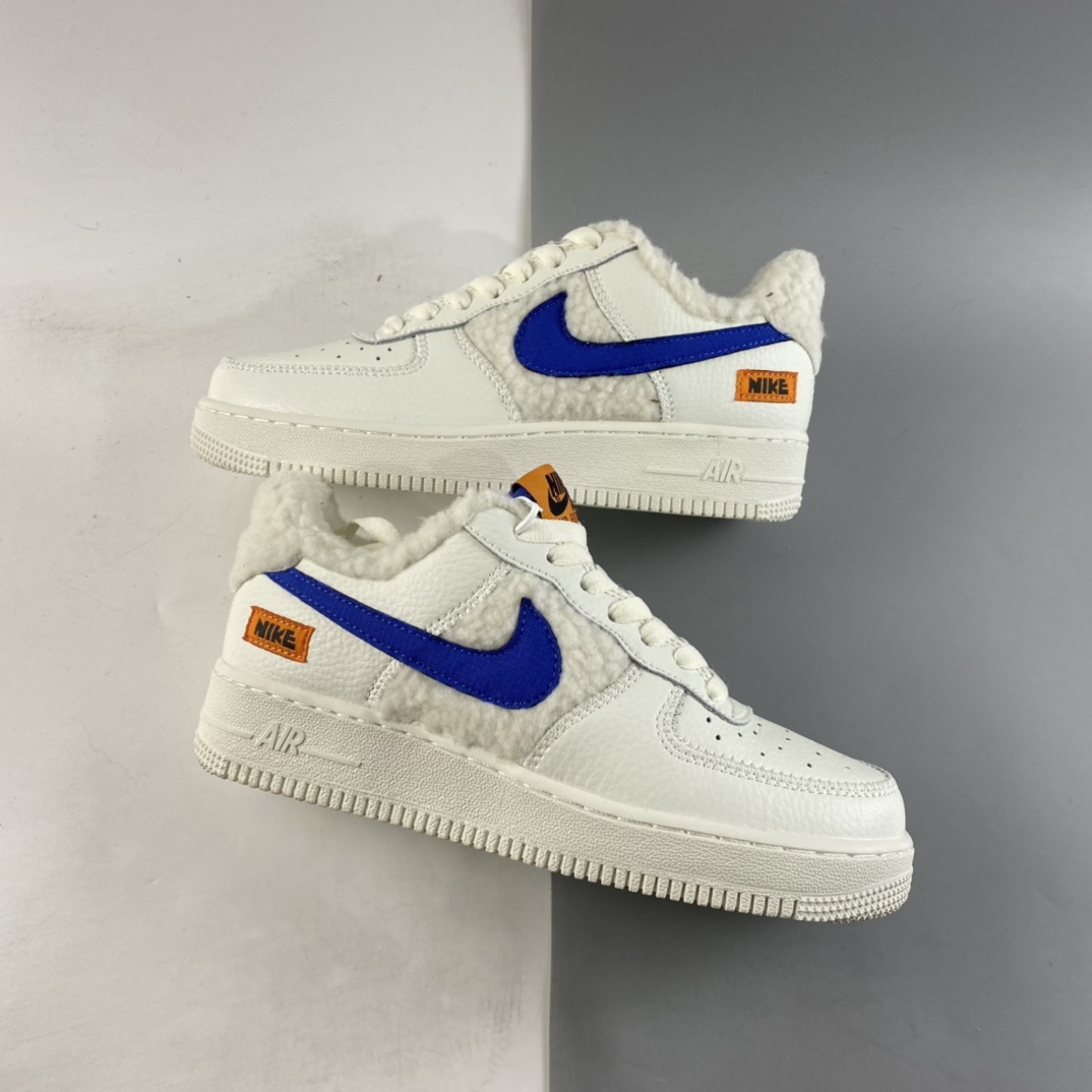 Nike-Air-Force-1-Low-Sherpa-Fleece-Sail-Coconut-Milk-Orange-Blue-For-Sale