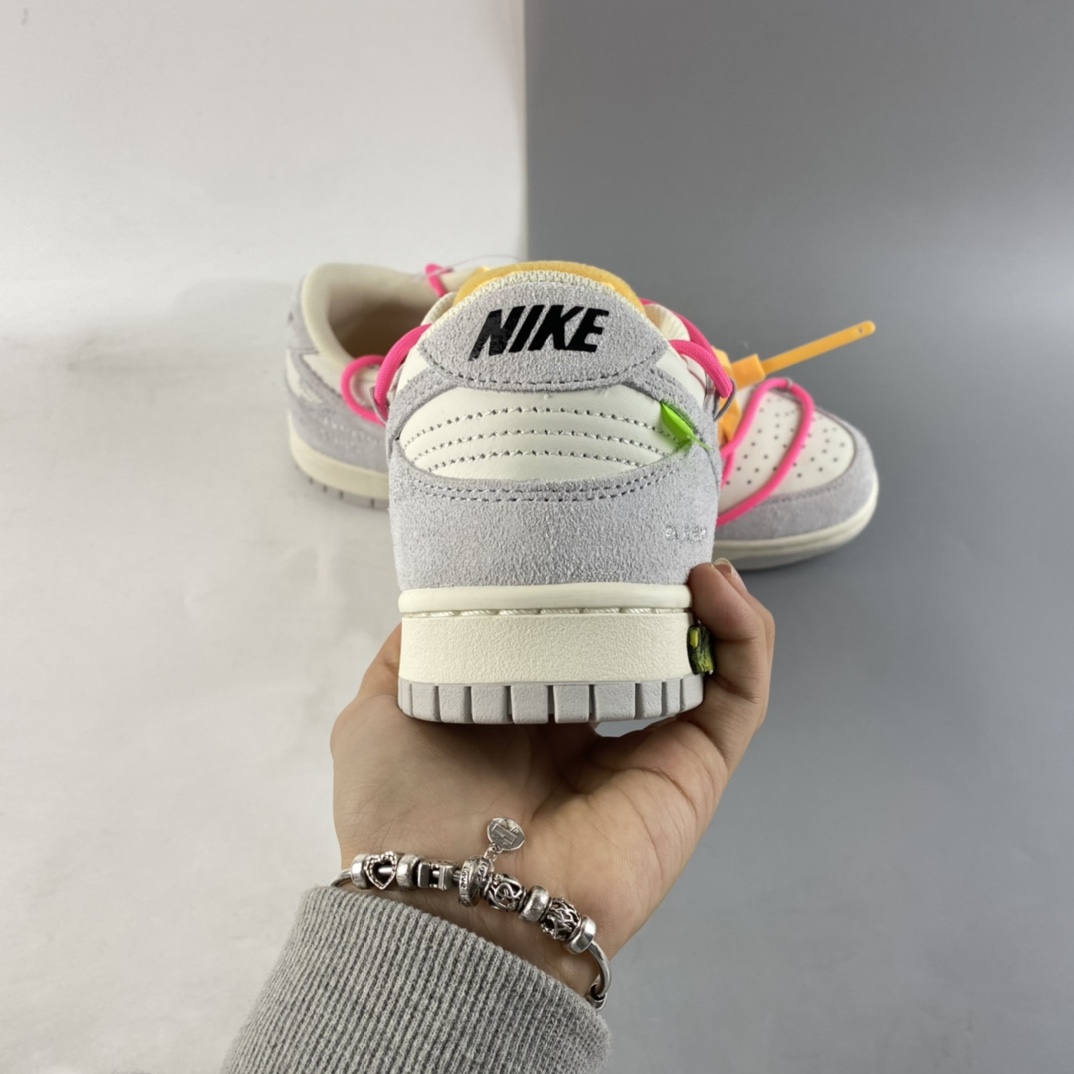 Off-White-x-Nike-Dunk-Low-17-of-50-Sail-Neutral-Grey-Hyper-Pink-For-Sale-4