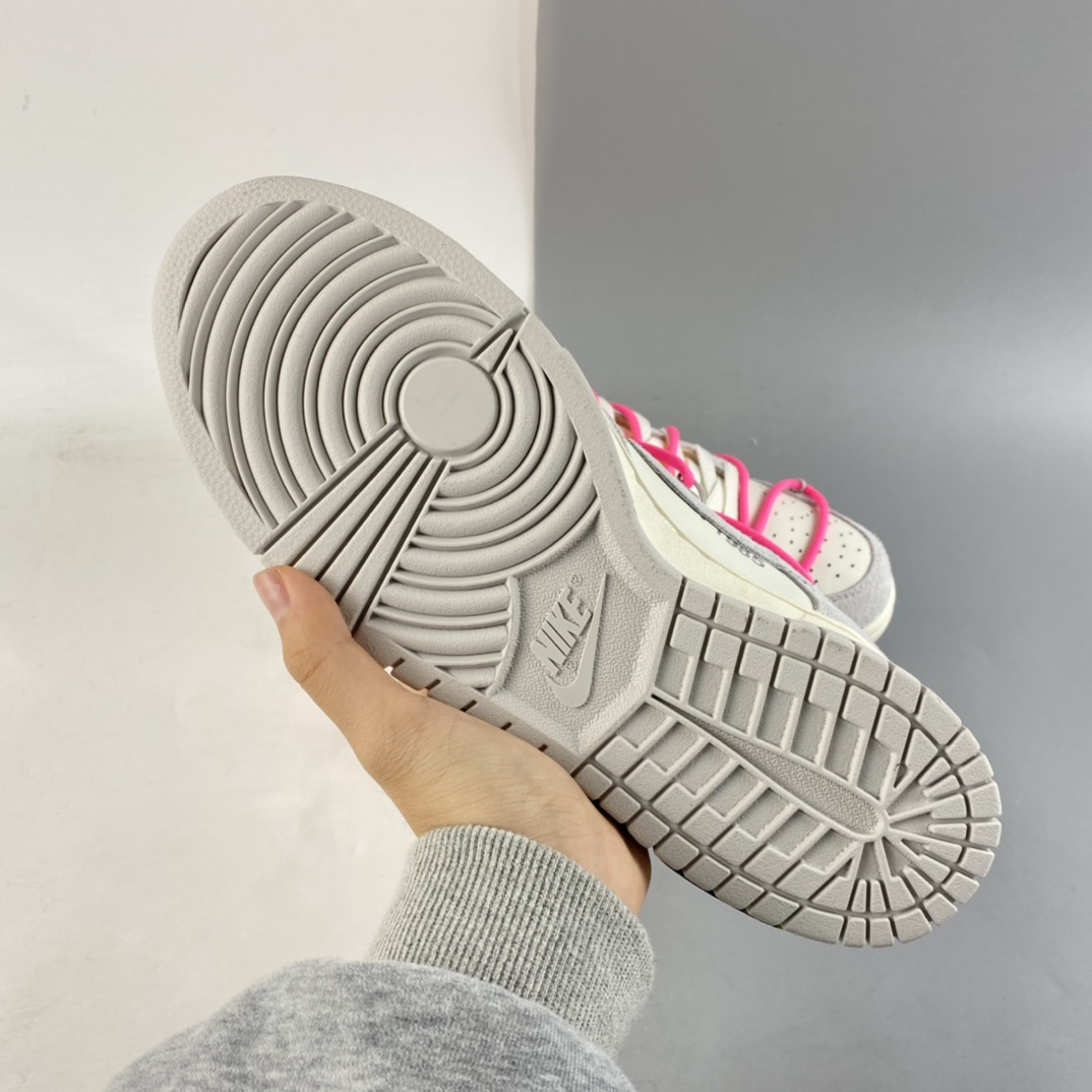 Off-White-x-Nike-Dunk-Low-17-of-50-Sail-Neutral-Grey-Hyper-Pink-For-Sale-5