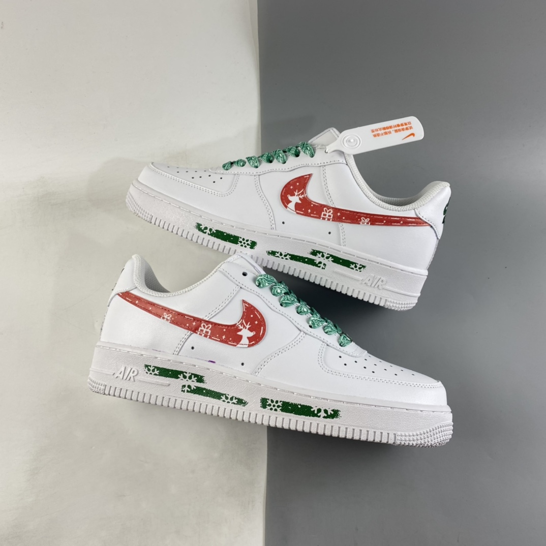 Custom-Nike-Air-Force-1-Low-Christmas-White-For-Sale