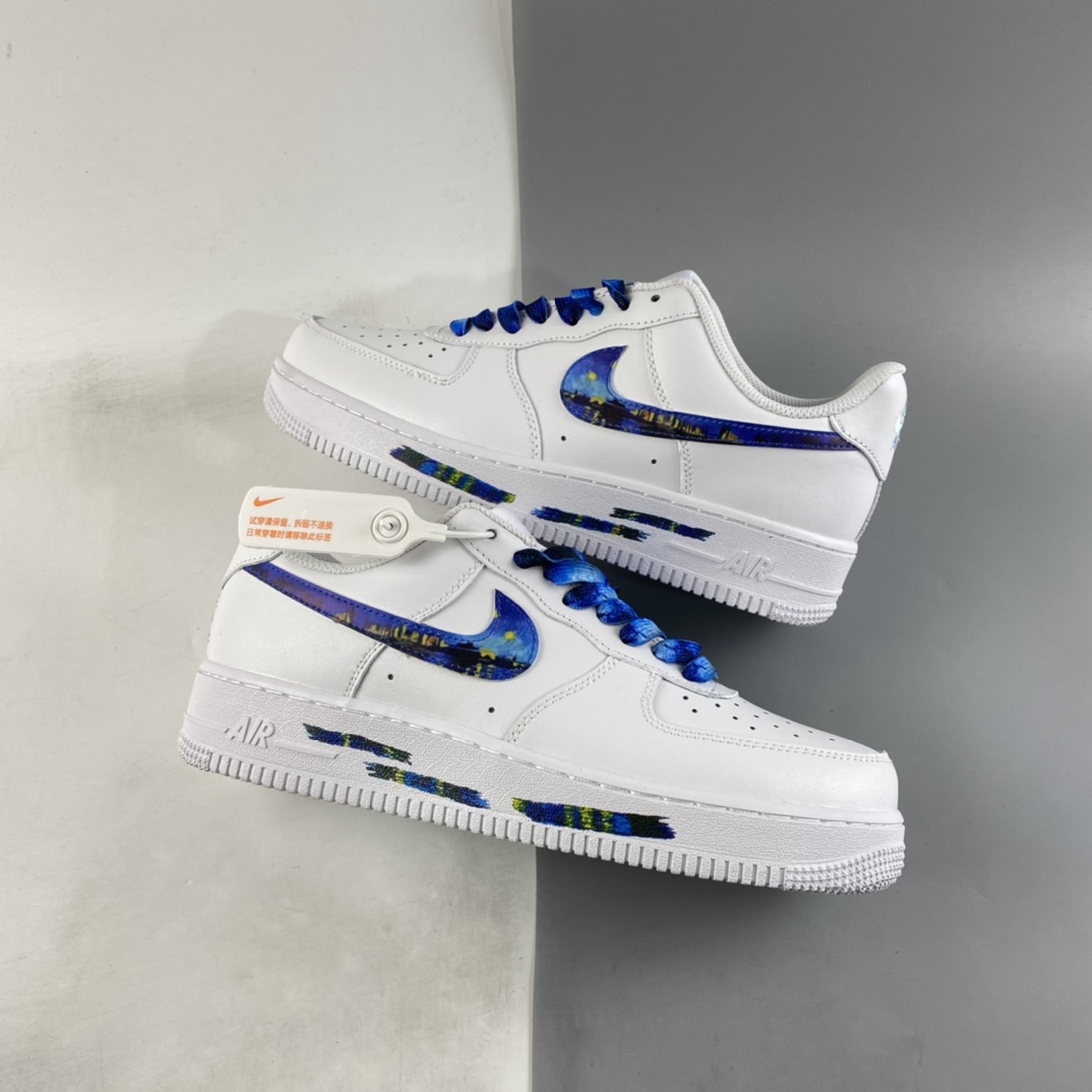 Custom-Nike-Air-Force-1-Low-White-Blue-For-Sale