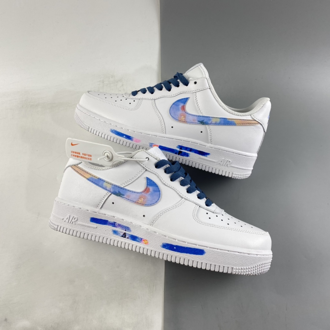 Custom-Nike-Air-Force-1-Low-White-Blue-For-Sale