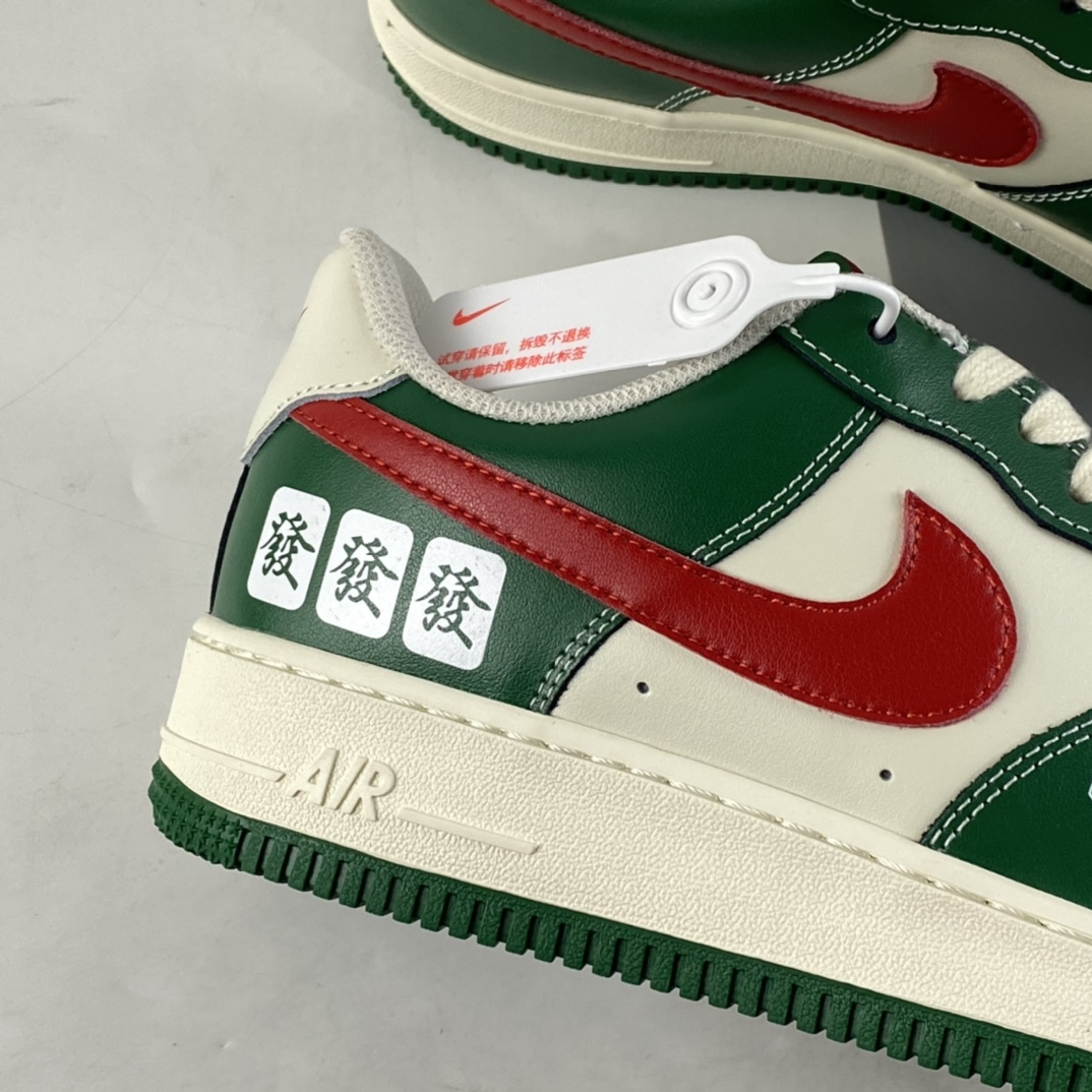 Custom-Nike-Air-Force-1-Low-White-Green-Red-For-Sale-2