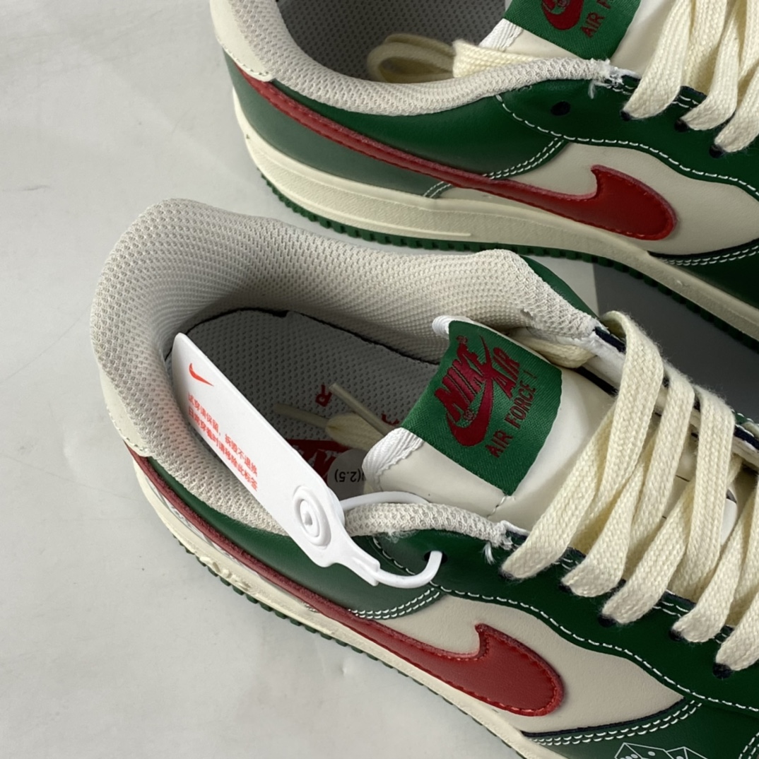 Custom-Nike-Air-Force-1-Low-White-Green-Red-For-Sale-3