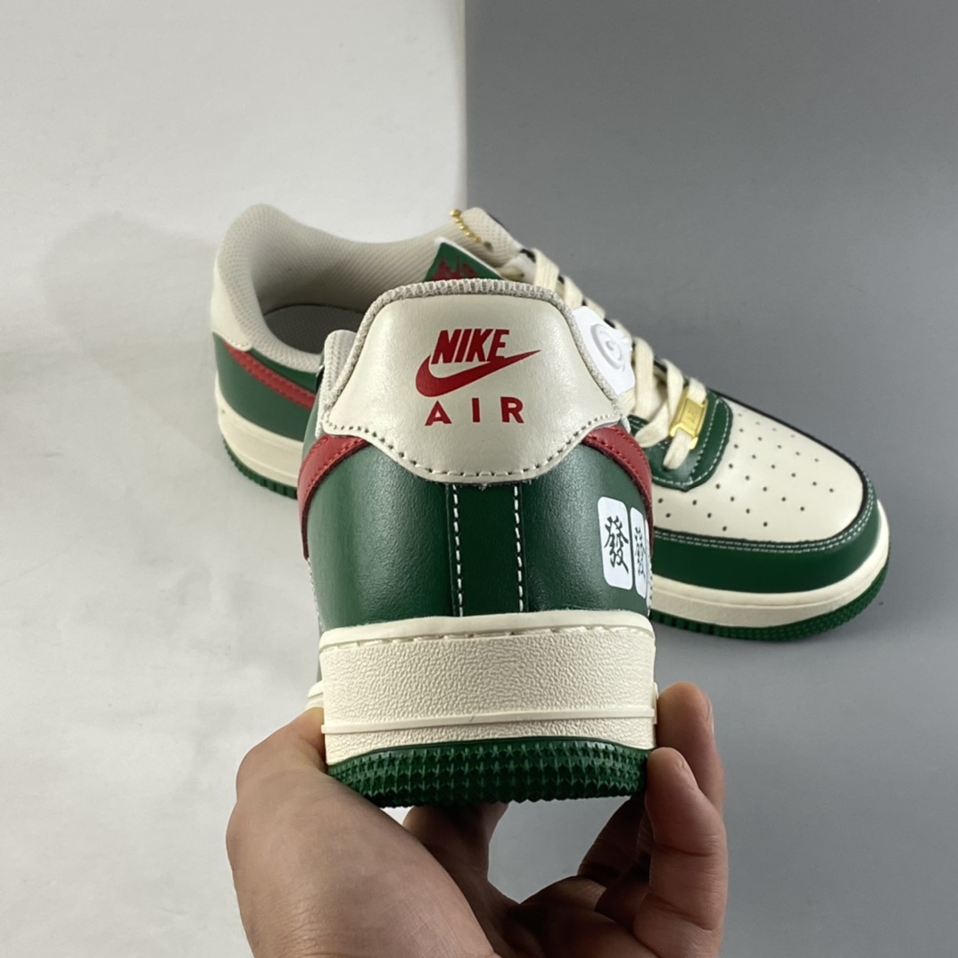 Custom-Nike-Air-Force-1-Low-White-Green-Red-For-Sale-4