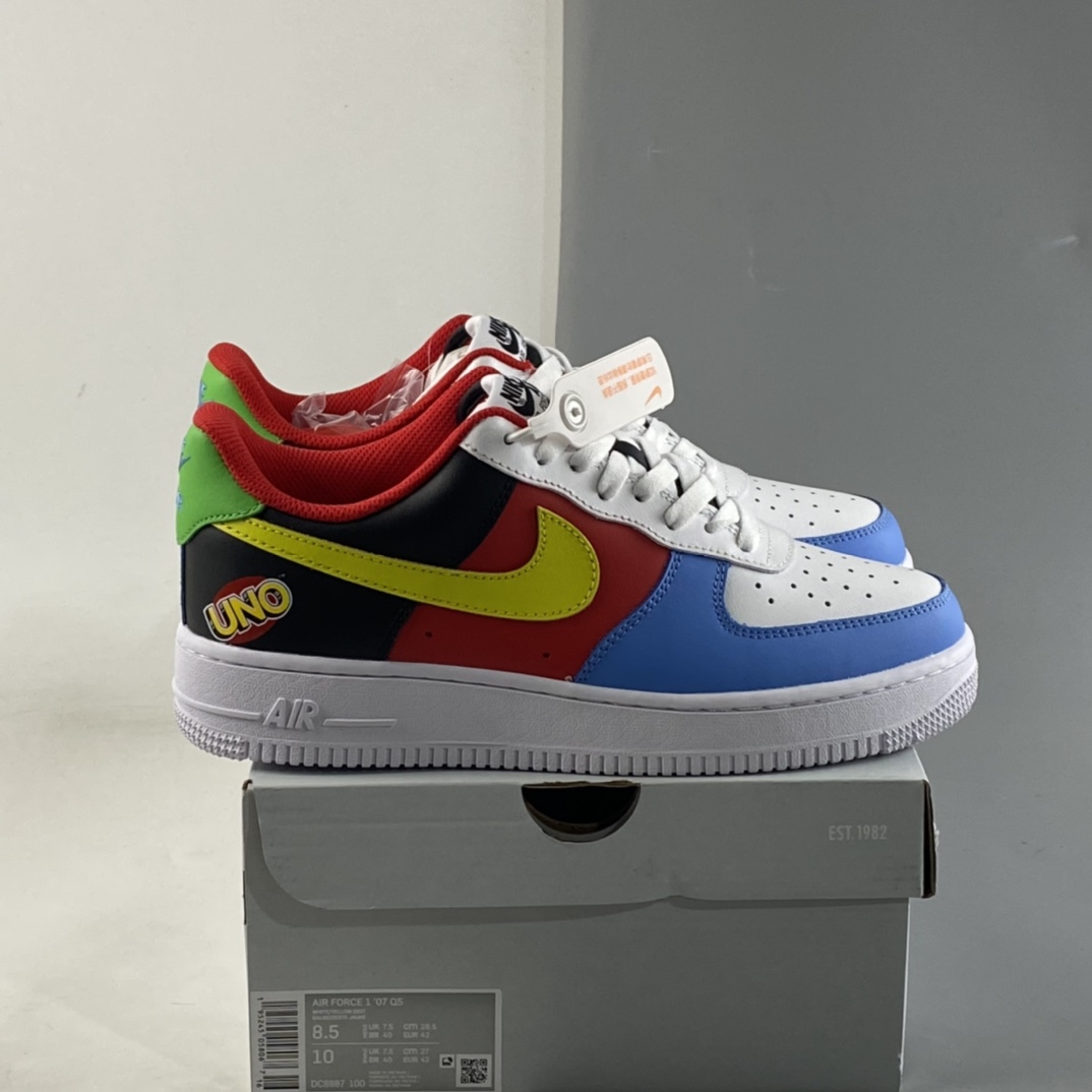 UNO-x-Nike-Air-Force-1-Low-White-Yellow Zest-University-Red-For-Sale-7