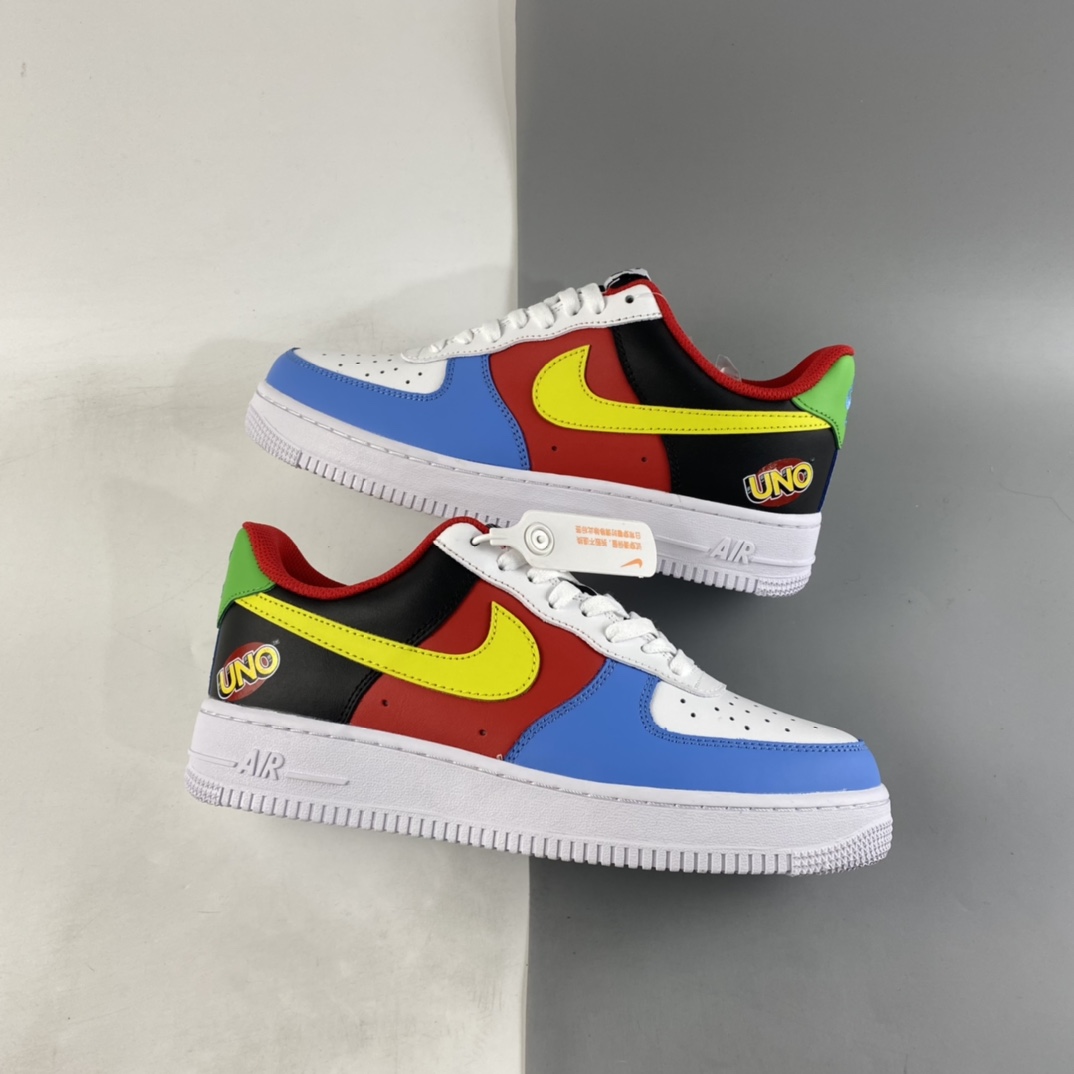UNO-x-Nike-Air-Force-1-Low-White-Yellow Zest-University-Red-For-Sale