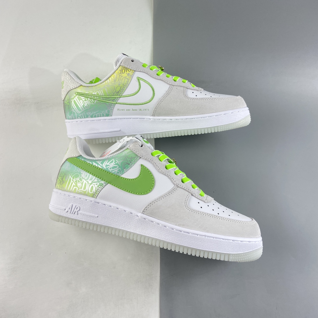 Custom-Nike-Air-Force-1-Low-White-Green-For-Sale-1