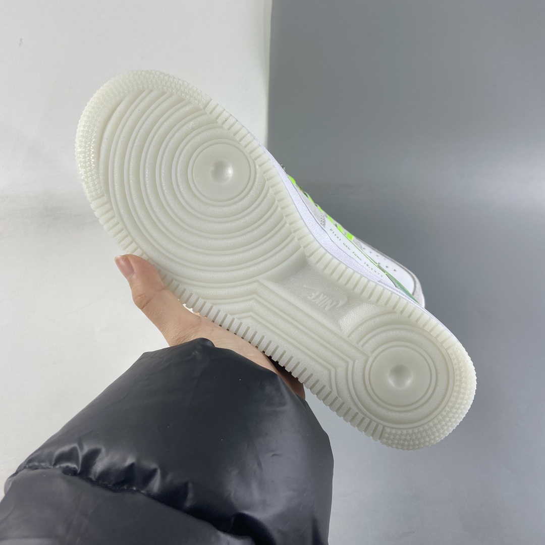 Custom-Nike-Air-Force-1-Low-White-Green-For-Sale-5