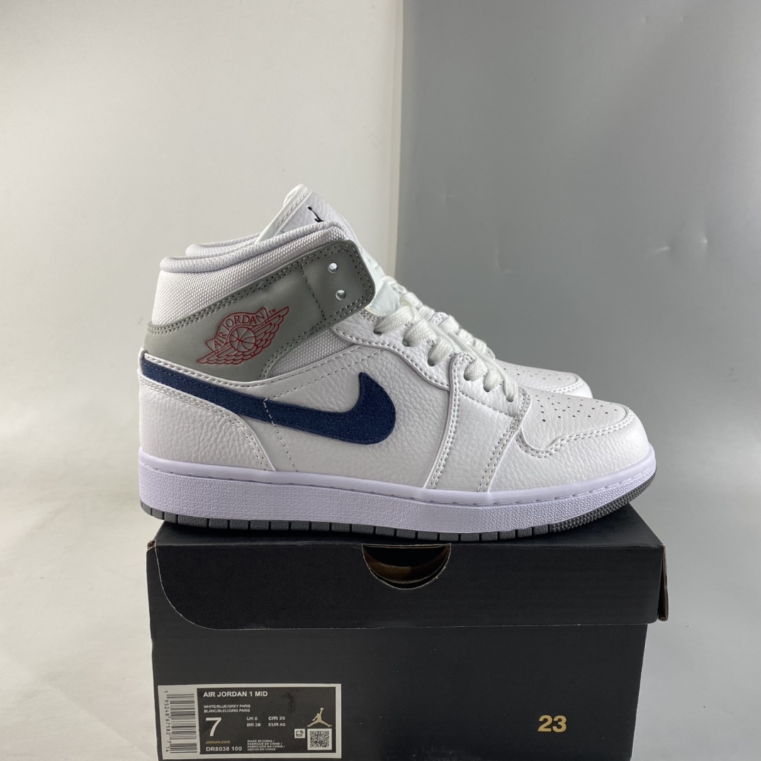 Air-Jordan-1-Mid-Paris-White-University-Red-Stealth-Midnight-Navy-For-Sale-7
