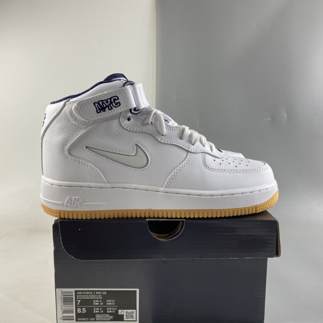 Nike-Air-Force-1-Mid-NYC-White-Midnight-Navy-Gum-Yellow-For-Sale-7